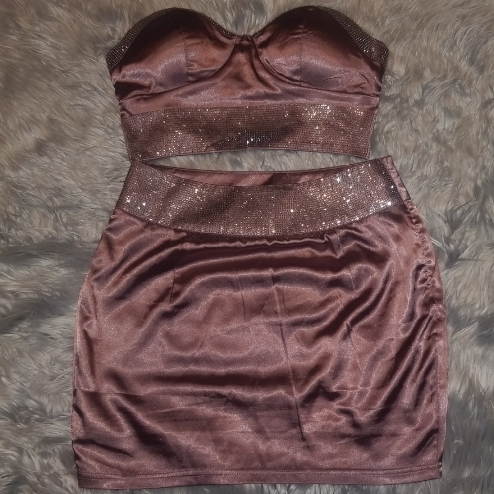 NWT Dusty Pink Sequin Set